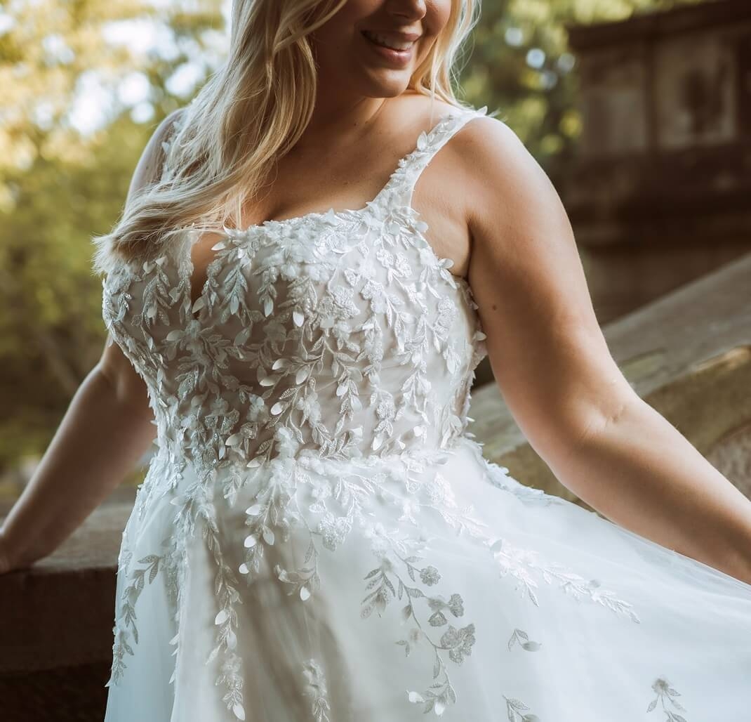 Model wearing a bridal gown