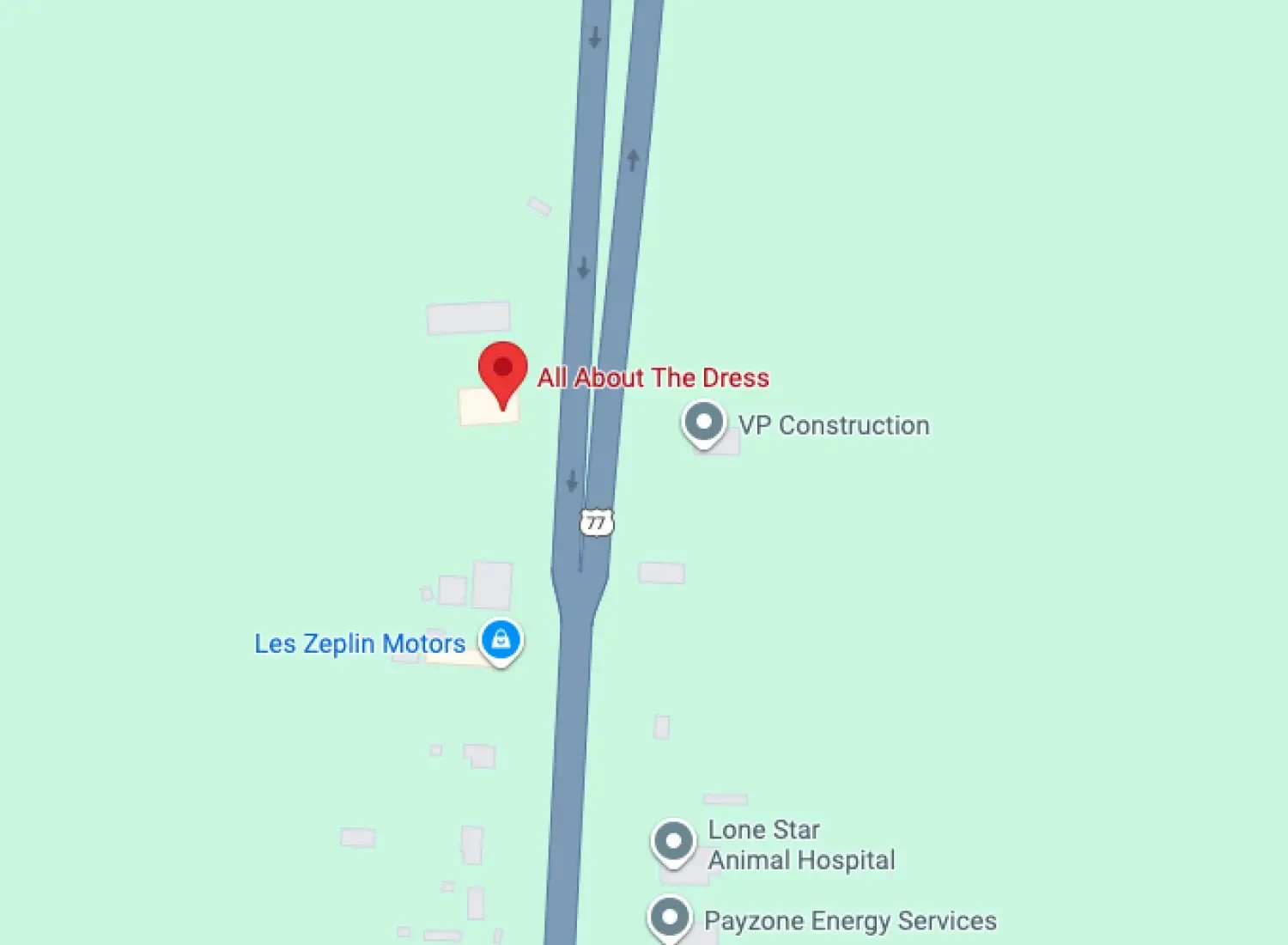 All About The Dress Mobile Map